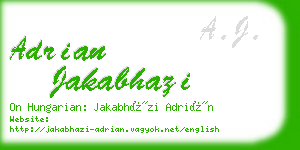 adrian jakabhazi business card